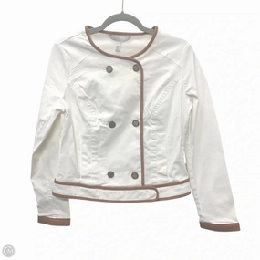 Jacket Other By White House Black Market In Tan & White, Size: 8 Ergonomic Cut