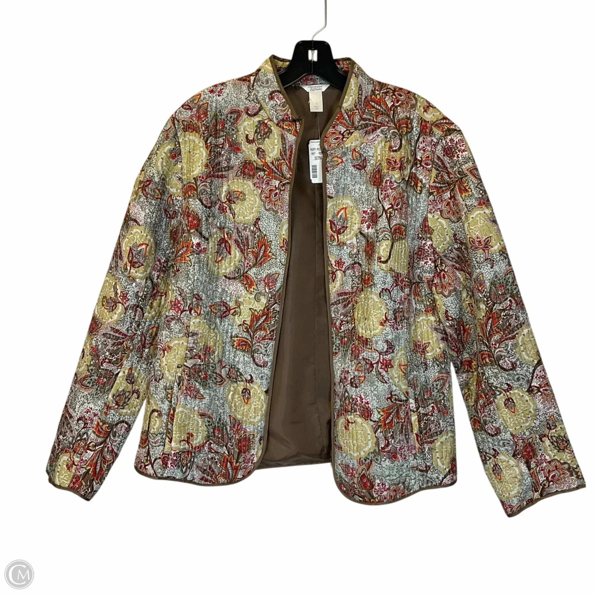 Airy Cloth All Day Comfort Design Jacket Puffer & Quilted By Clothes Mentor In Multi-colored, Size: L