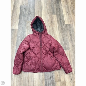 Quick Pull Zipper Jacket Puffer & Quilted By Eddie Bauer In Red, Size: L