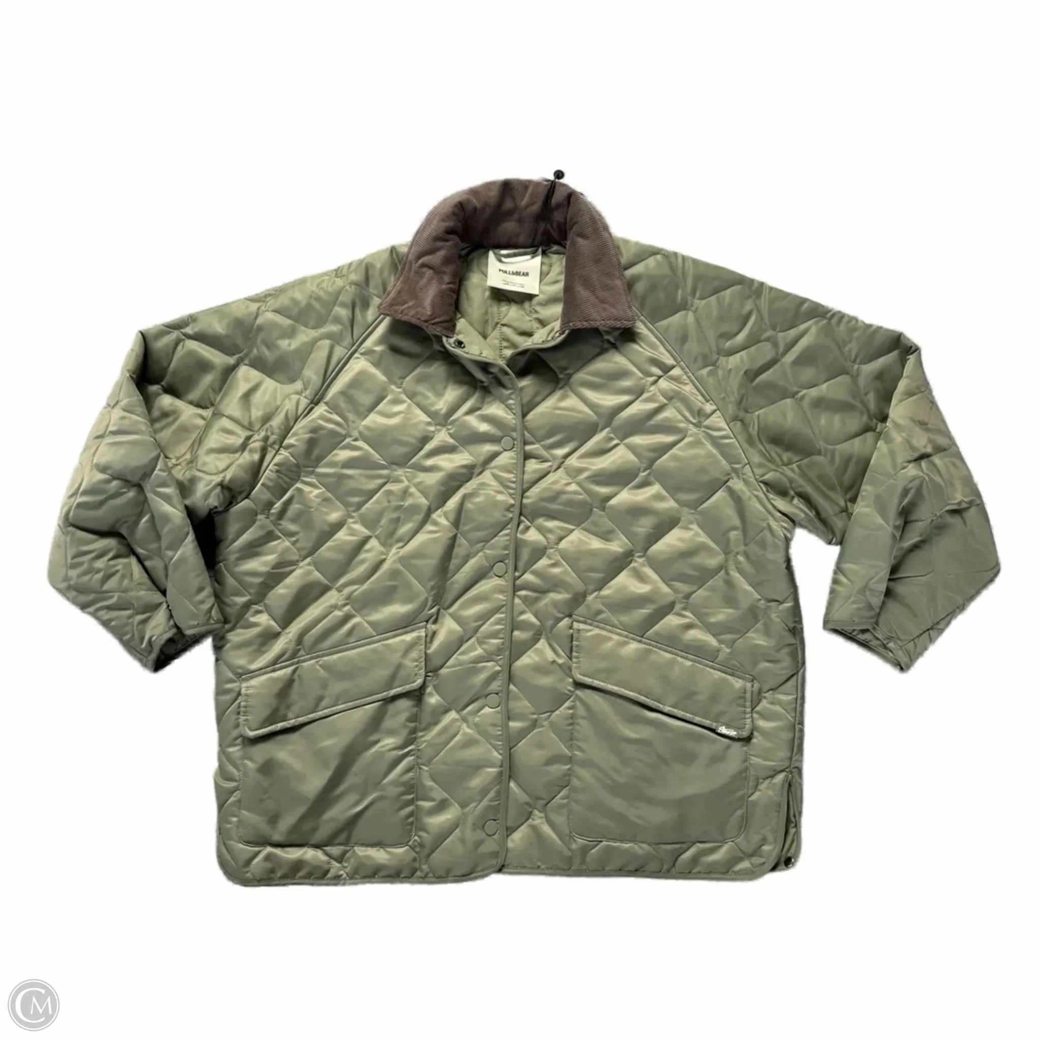 Modern Day Look Jacket Puffer & Quilted By Pull & Bear In Green, Size: M