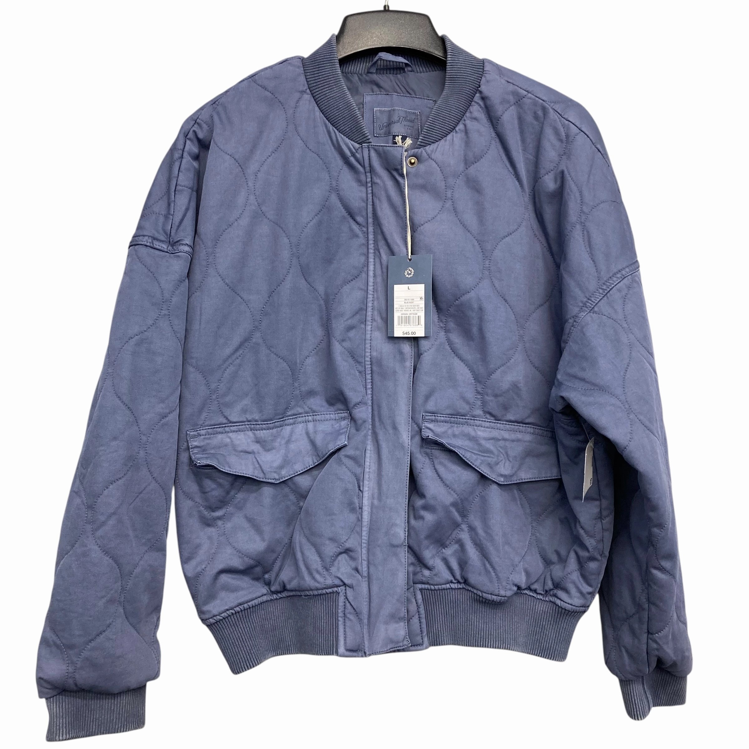 Weekend Ready Look TapedSeamConstruction Jacket Puffer & Quilted By Universal Thread In Blue, Size:L