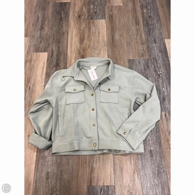 Jacket Shirt By Allie Rose In Green, Size: 1x Layer Up Style