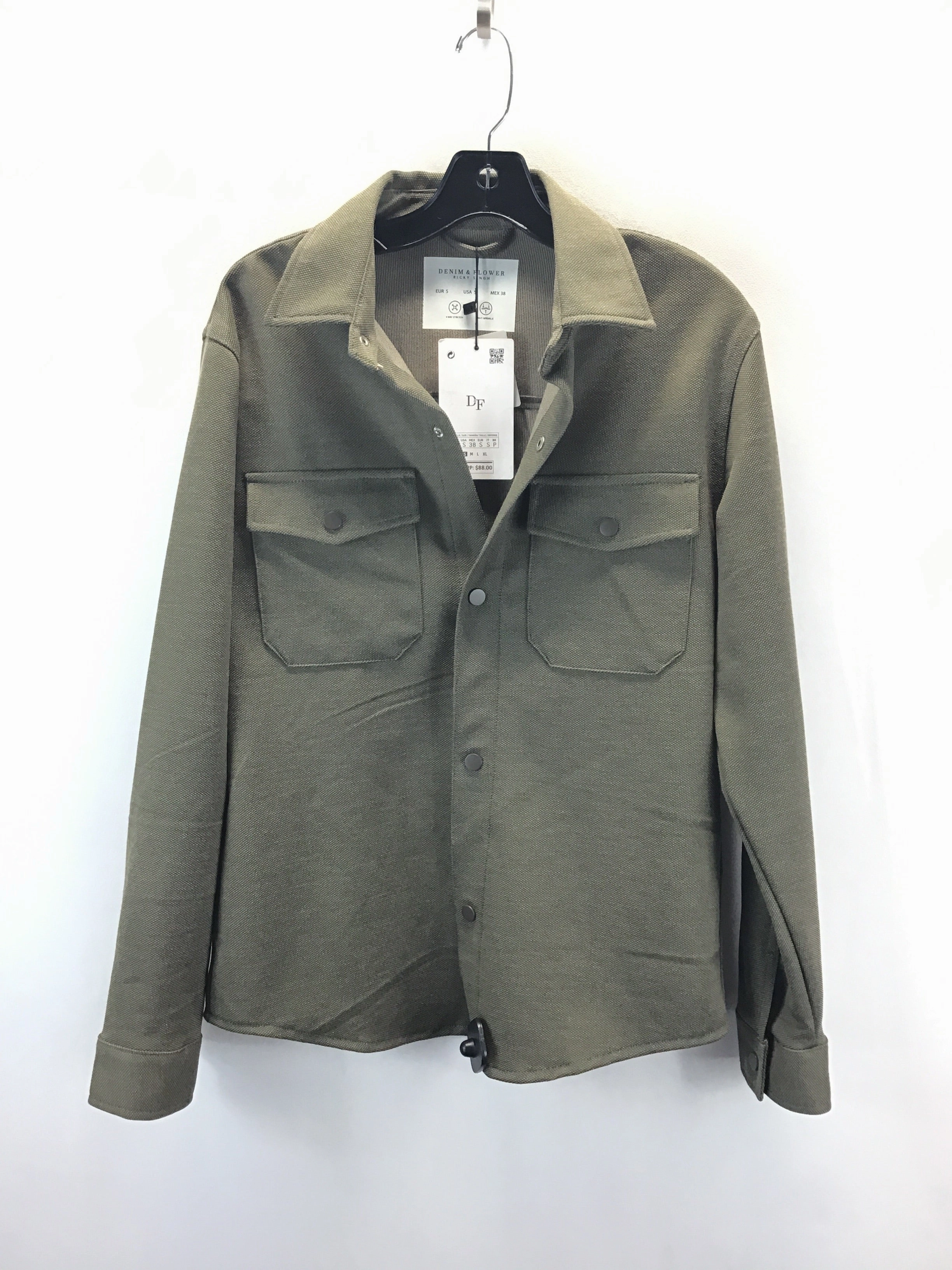 Modern Day Look Snag Free Surface Jacket Shirt By Clothes Mentor In Green, Size: S