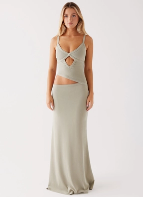 Jocelyn Maxi Dress - Sage Evening Vibe Sunny Lace