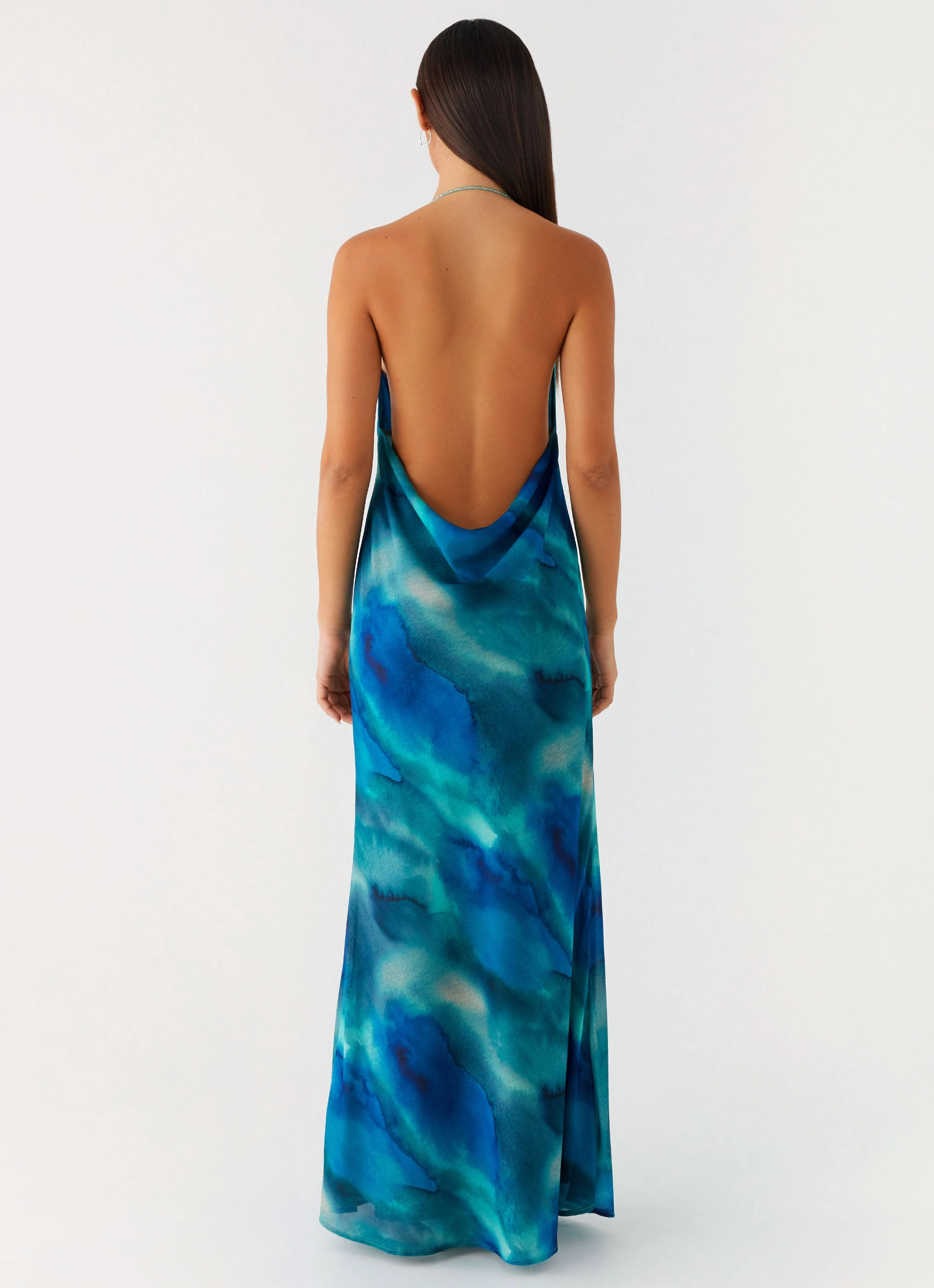 Journey Maxi Dress - Blue Tie Dye Polished Form Inner lining
