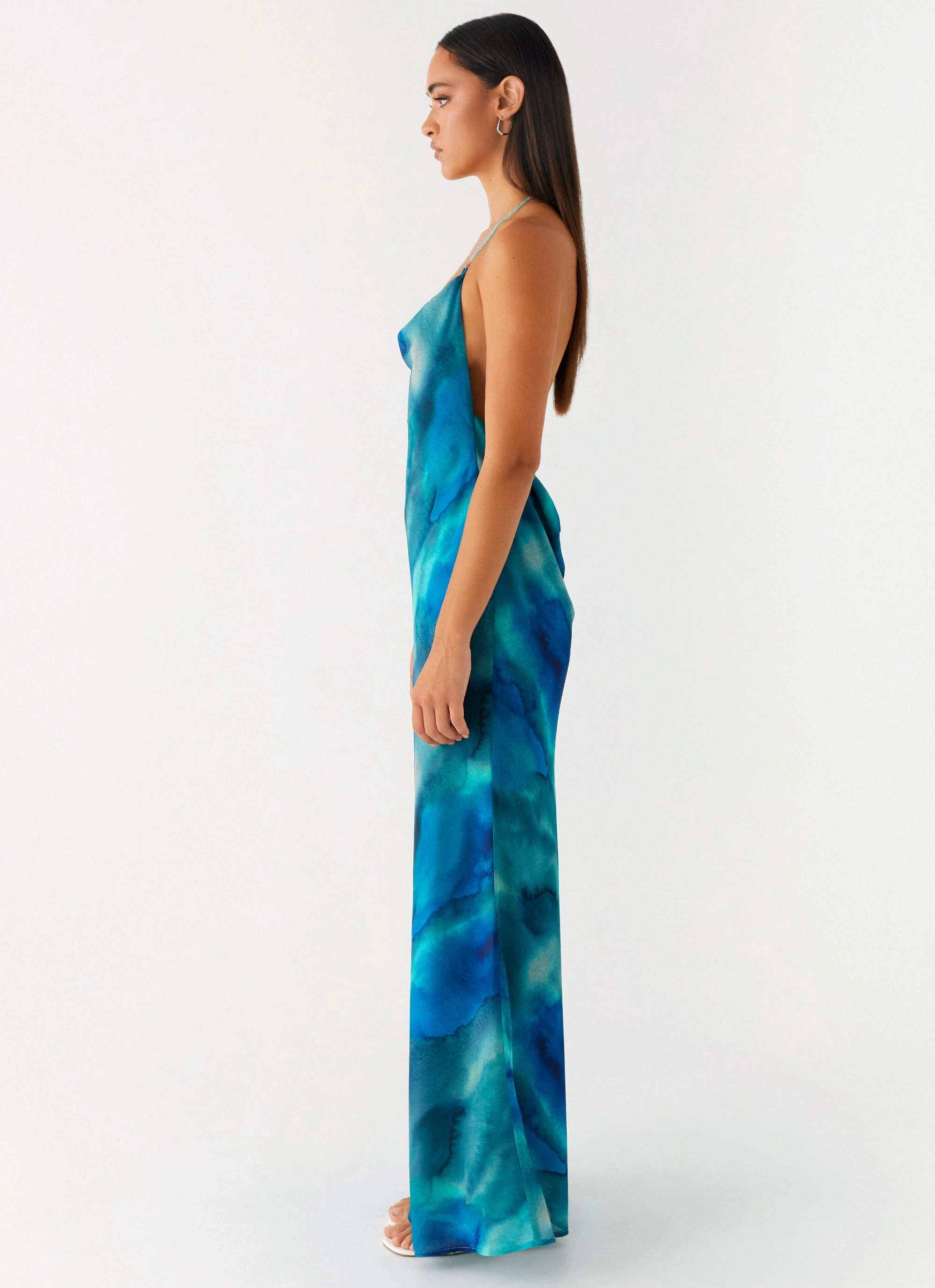 Journey Maxi Dress - Blue Tie Dye Year Round Layering Comfort