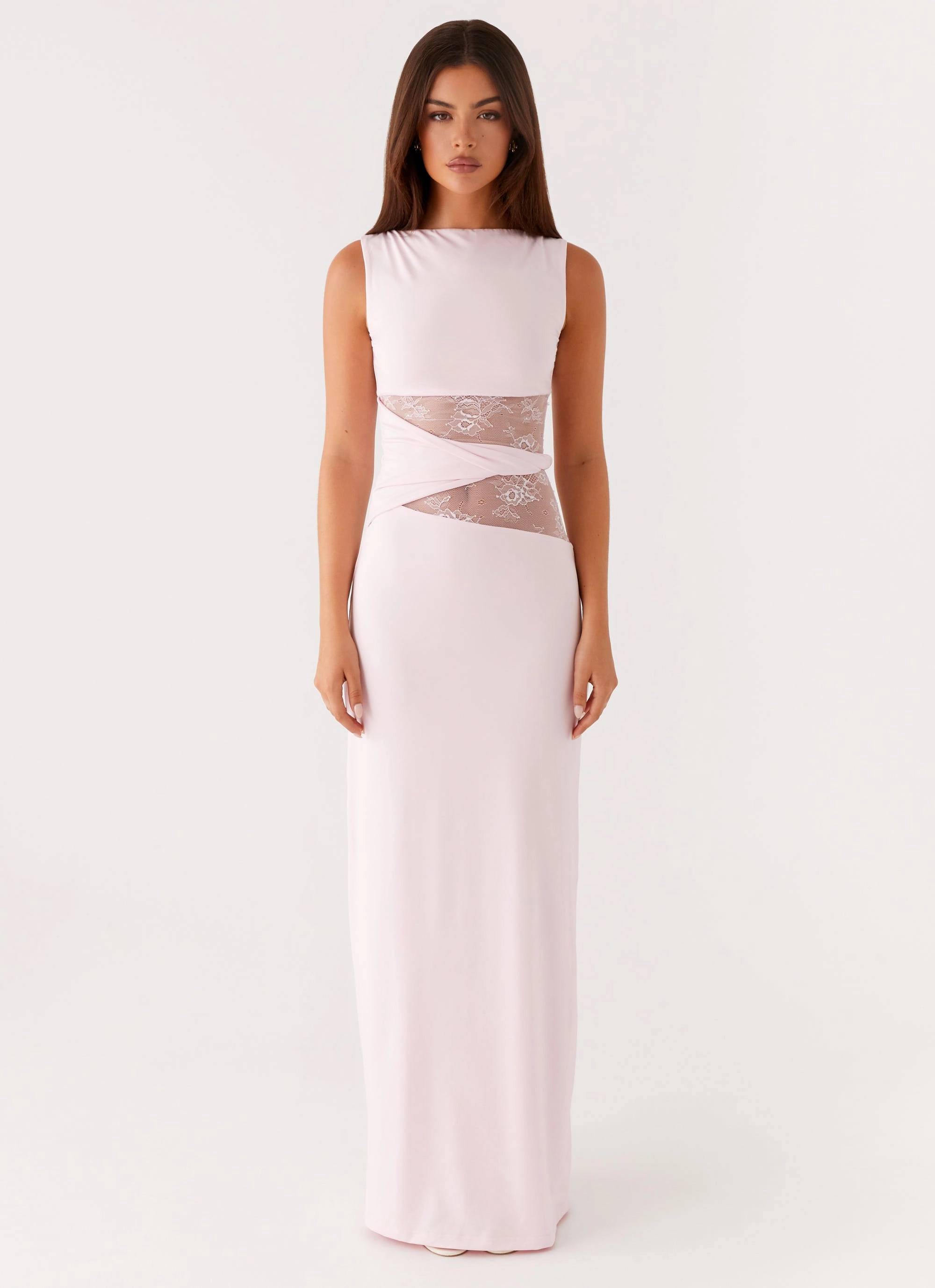 Karma Maxi Dress - Pink Church Proper Sleek Draping