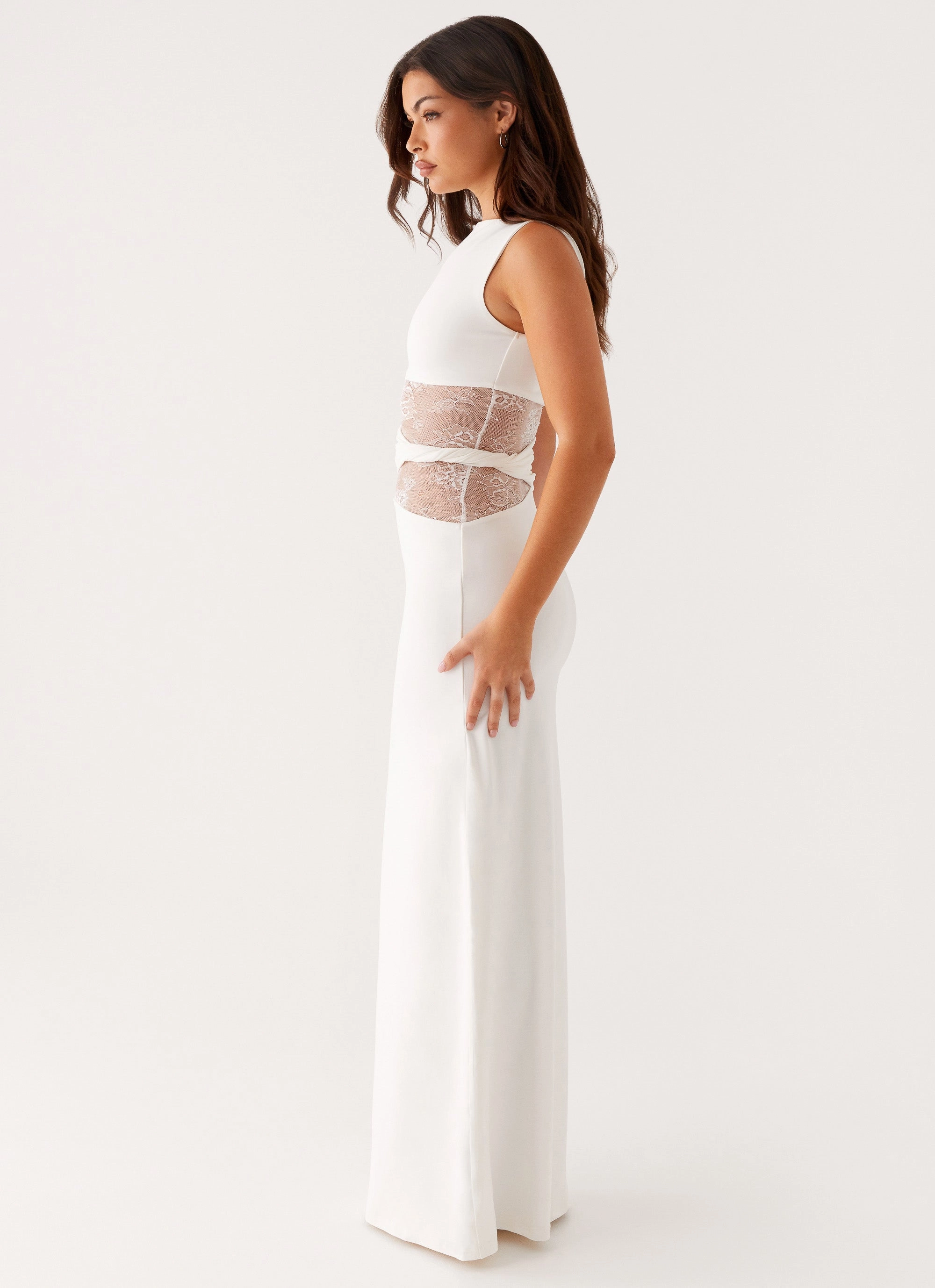 Karma Maxi Dress - White Fashion Forward Softly Structured