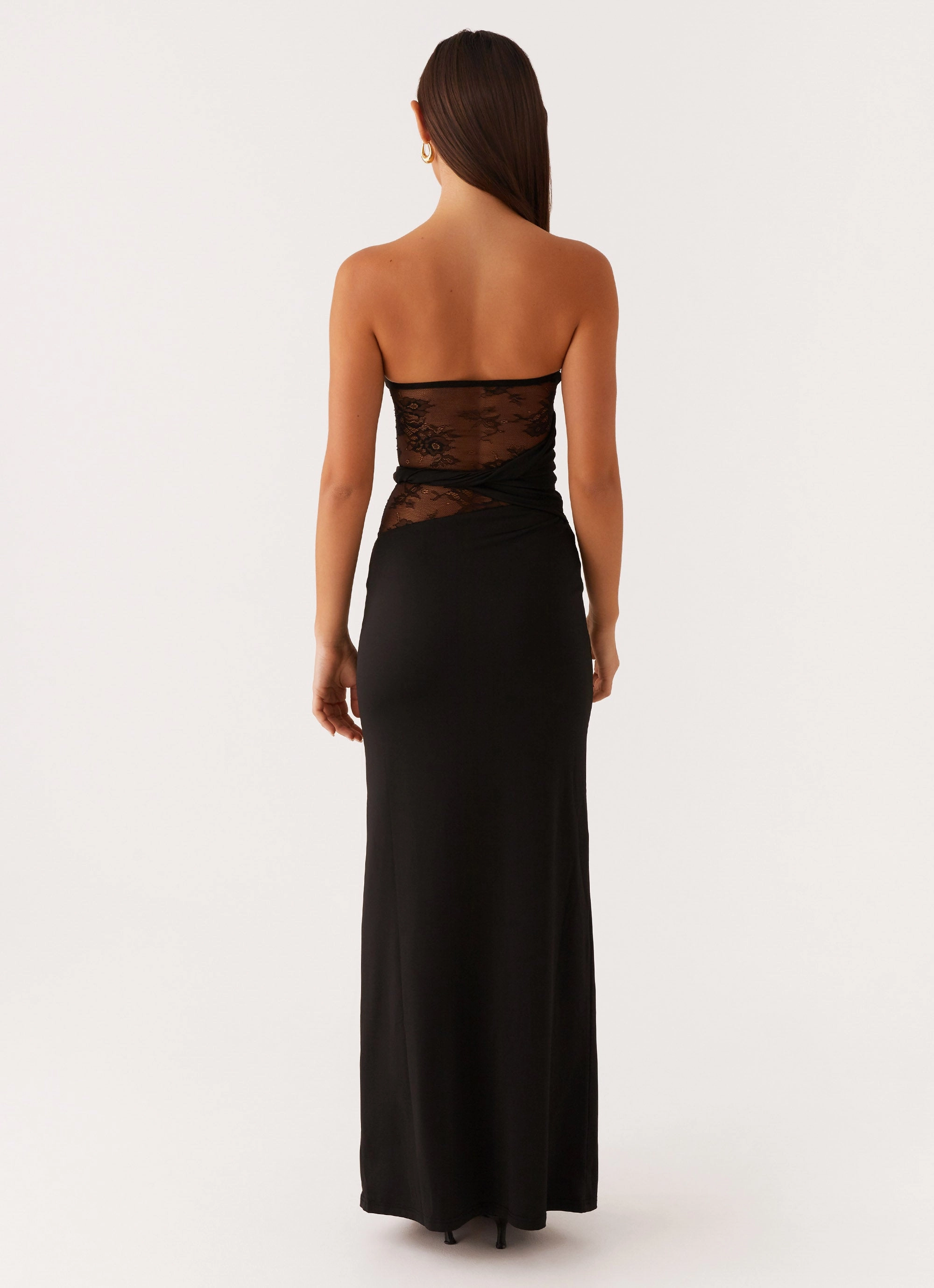 Classic wrap dress Luxe Appeal Karma Strapless Maxi Dress - Black
