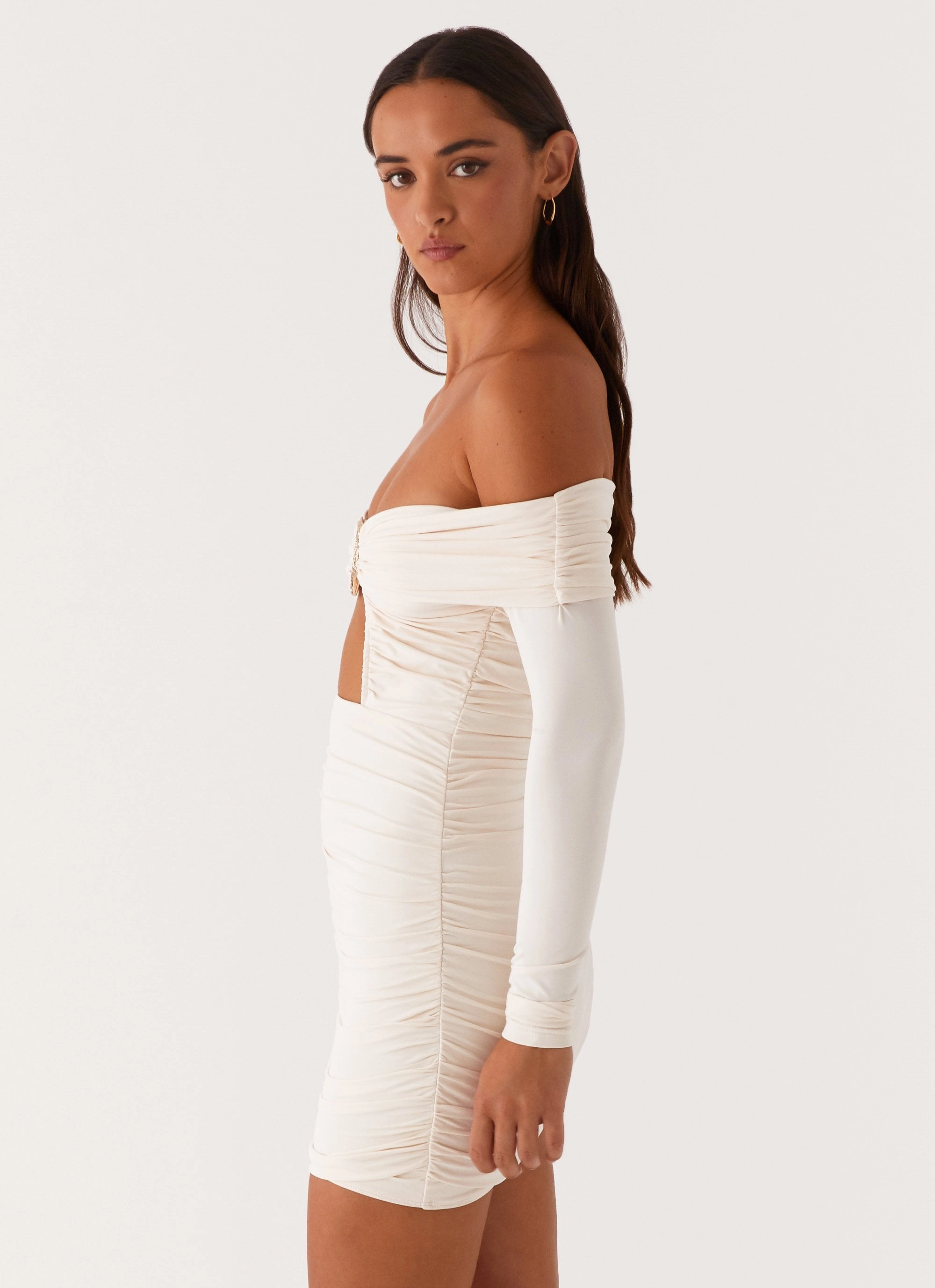 Stylish and Simple Vibe Style Millie Mini Dress - Ivory