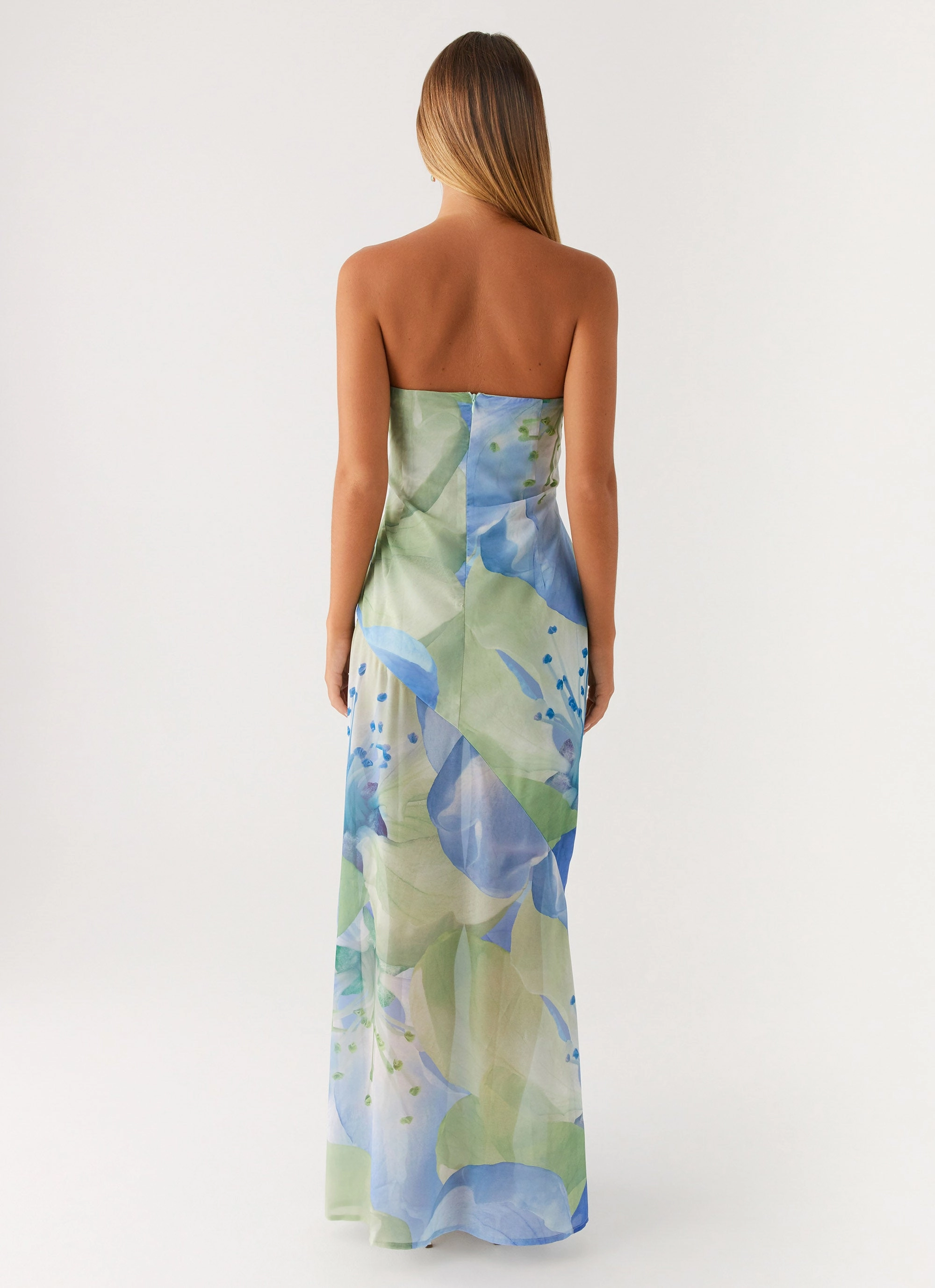 Airy Layer Flattering Lines Lawson Maxi Dress - Flower Print