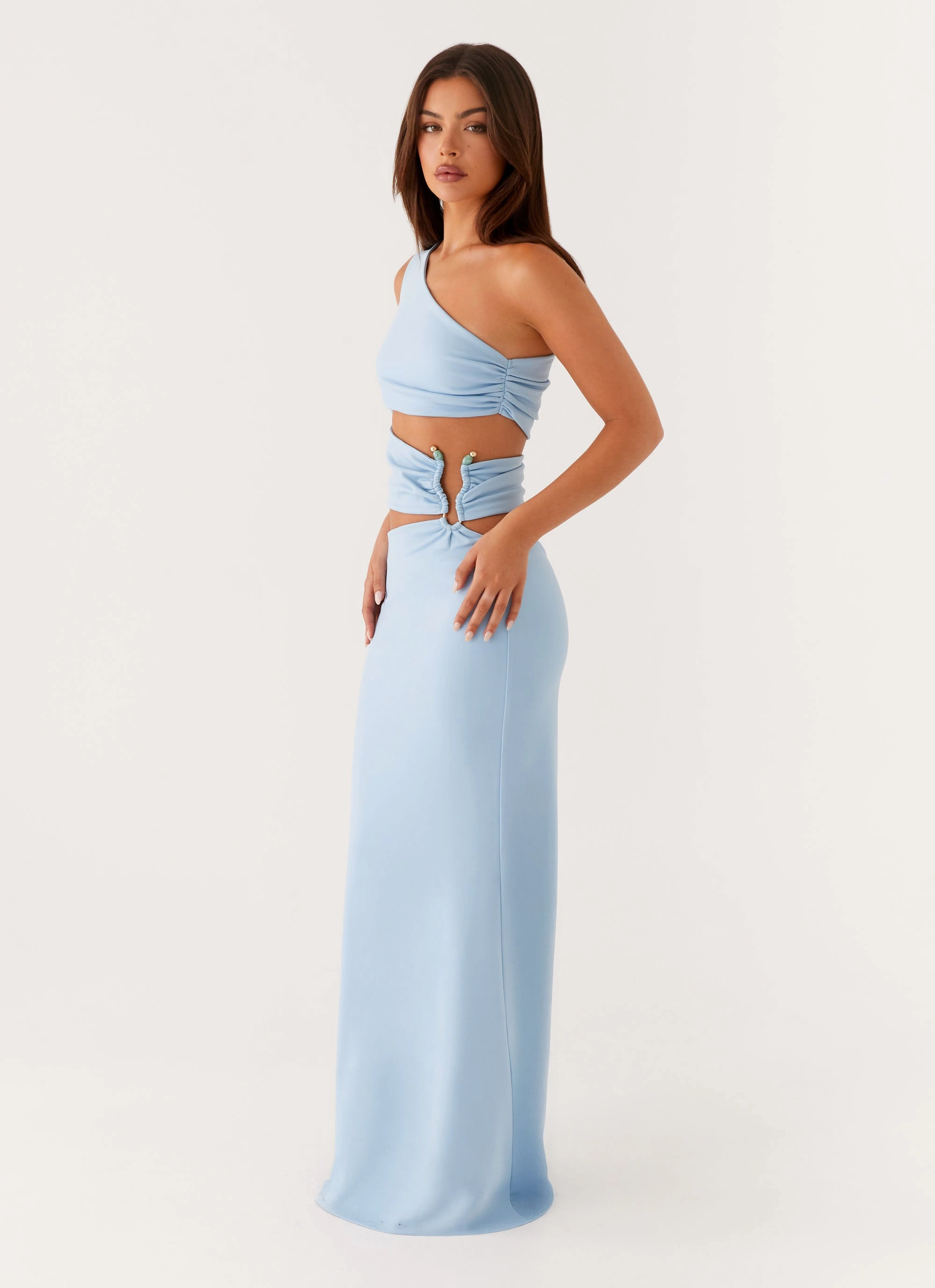 Laylani Cut Out Maxi Dress - Blue Profile Enhancer