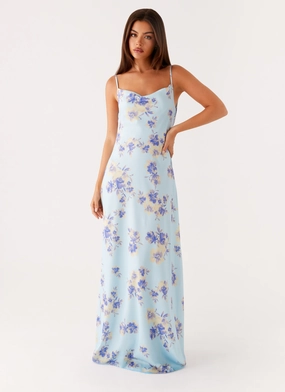 Neutral Form Hand-Wash Liana Cowl Maxi Dress - Print