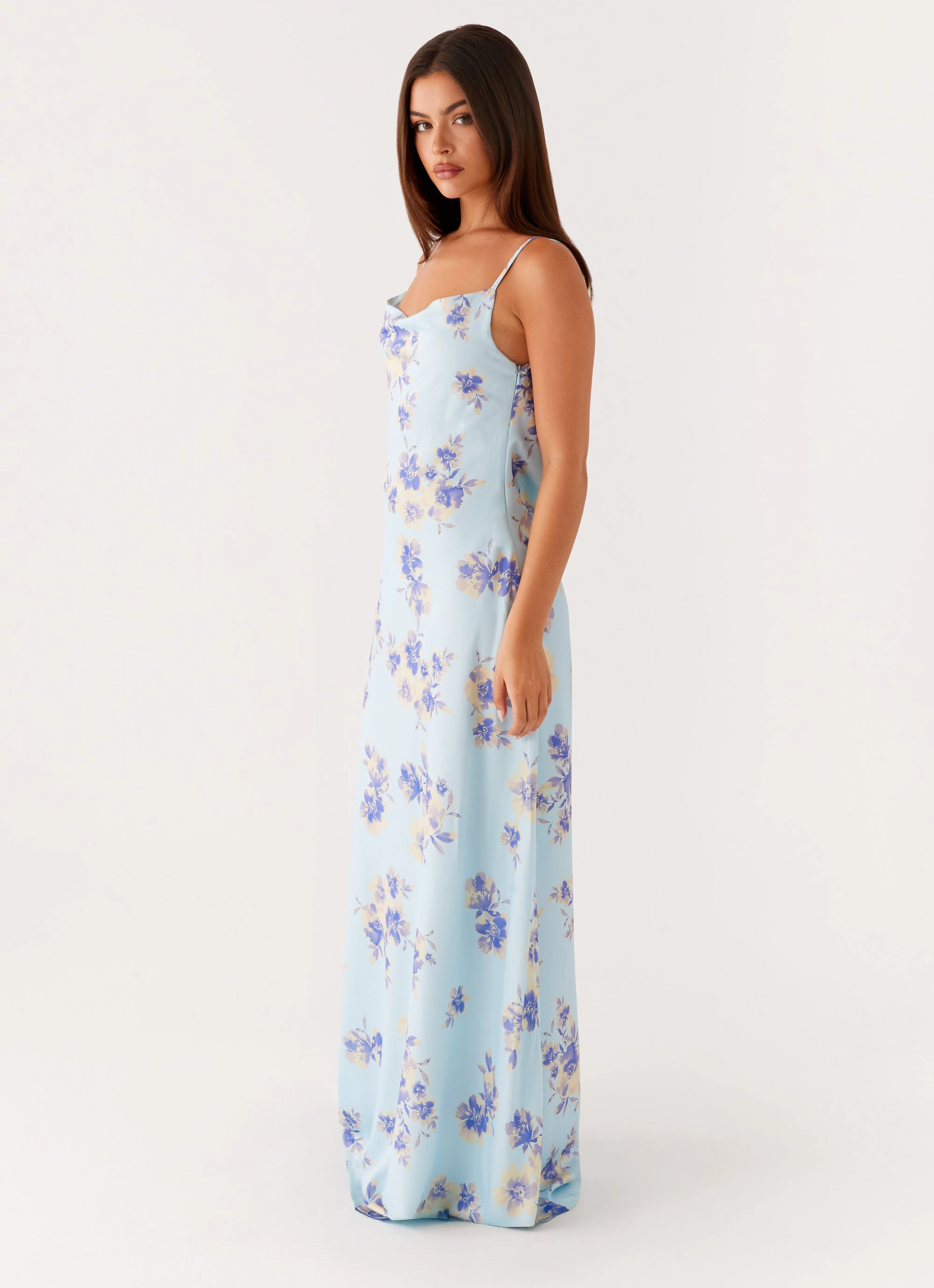Liana Cowl Maxi Dress - Print Timeless Style Wear