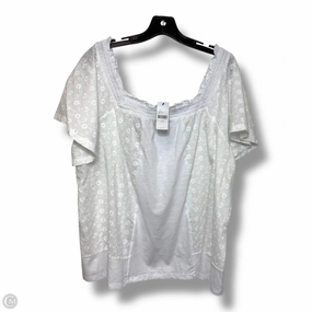 Top Short Sleeve By Lane Bryant In White, Size: Xl TearResistant Fabric Ultra Soft Finish