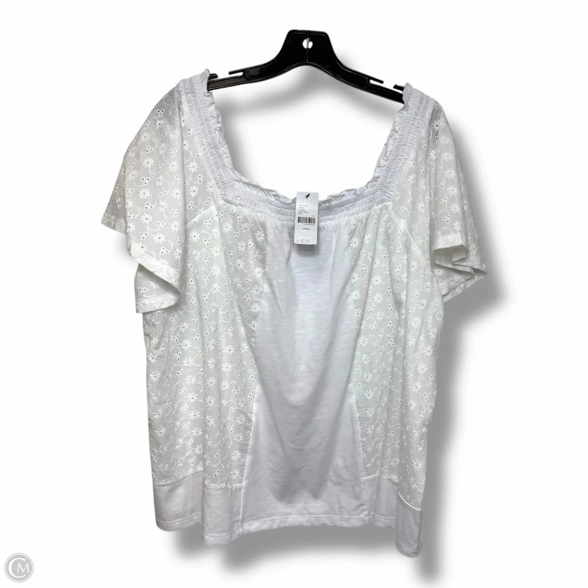 Top Short Sleeve By Lane Bryant In White, Size: Xl TearResistant Fabric Ultra Soft Finish