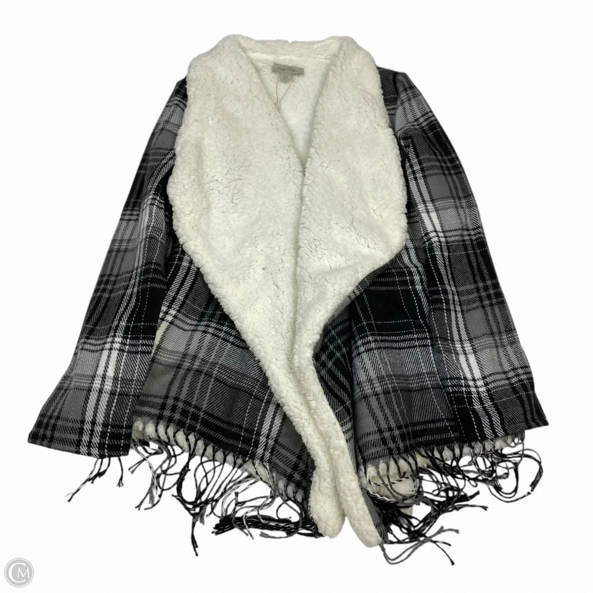 Casual Street Style Jacket Shirt By Charlie Paige In Black & Grey, Size: L