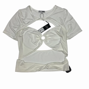 Top Ss By Fashion Nova In Cream, Size:1X Travel Trend Look Hypoallergenic Textile