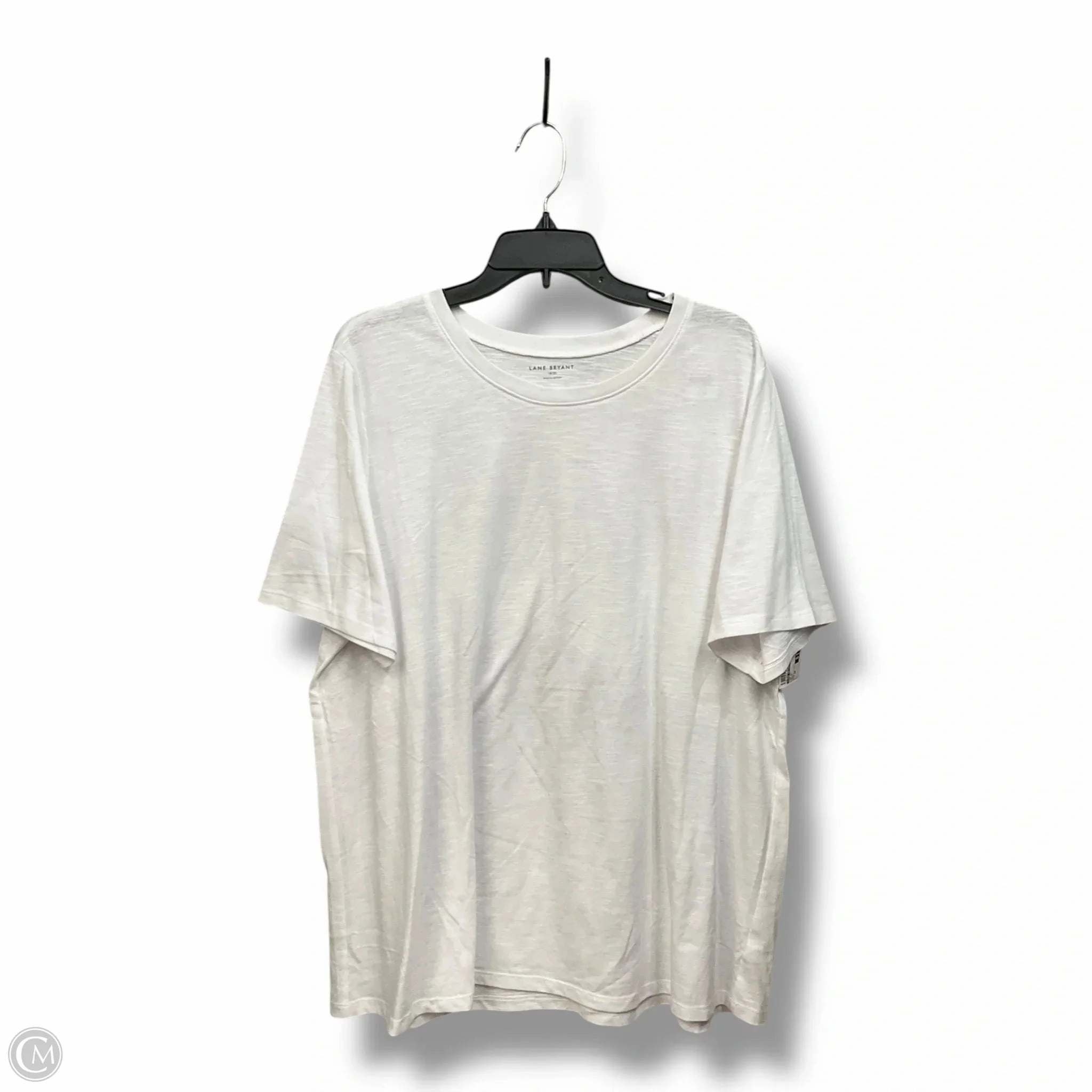 Timeless and Chic Trendy Vibes Top Short Sleeve By Lane Bryant In White, Size: 2x