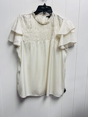 Casual Comfort Look Top Short Sleeve By Ann Taylor In Cream, Size: Xl