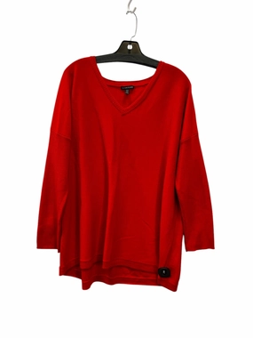 Sweater Designer By Eileen Fisher In Orange, Size: Xl Comfy Knit Layer Chill Style