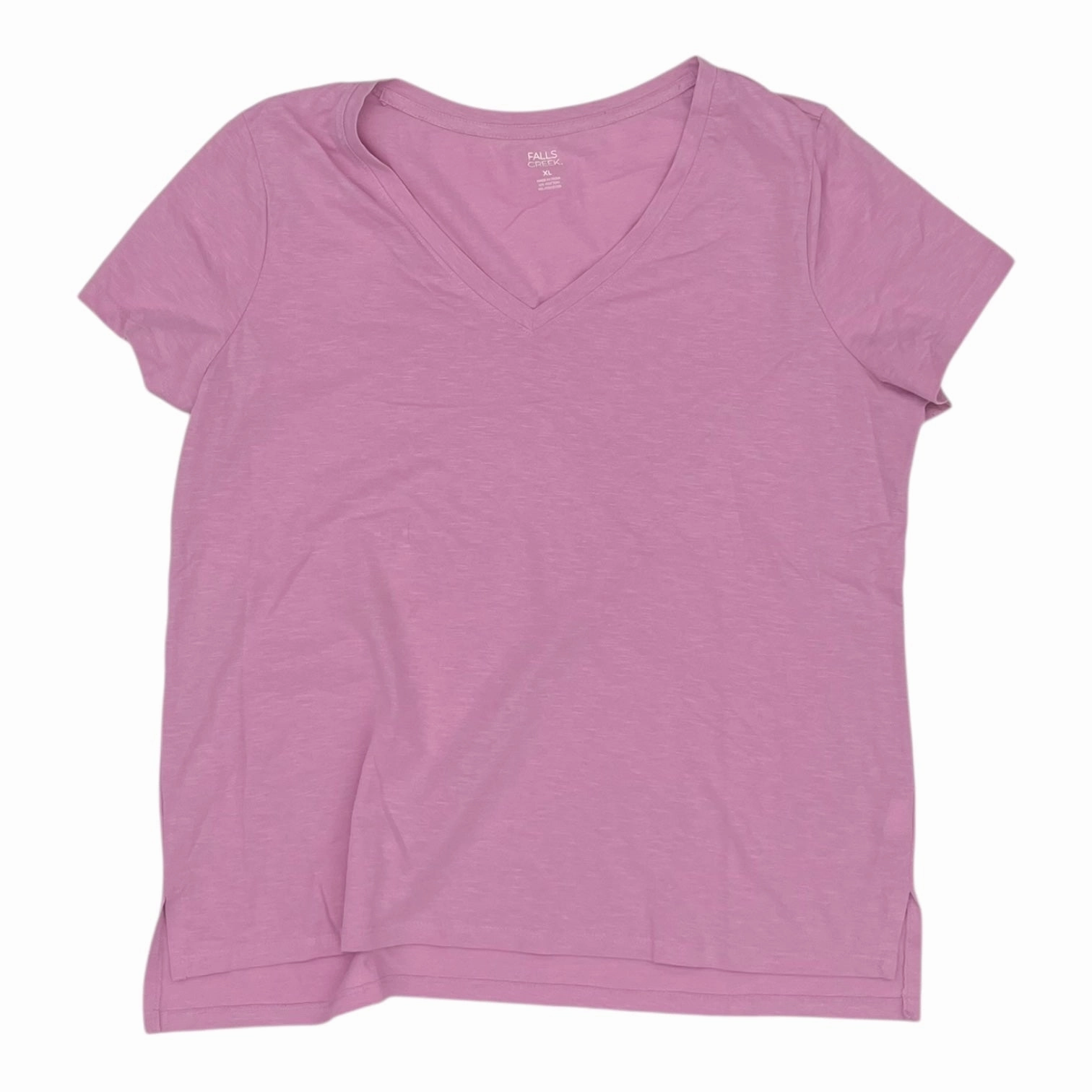 Top Ss By Falls Creek In Pink, Size:Xl yoga clothing