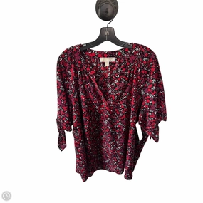 Top Short Sleeve By Michael By Michael Kors In Black & Red, Size: 2x Fashionable Piece