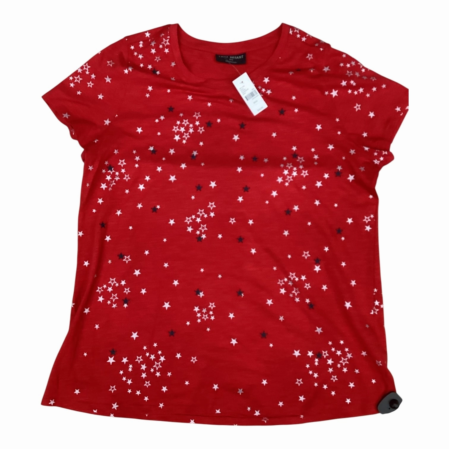 Casual Essentials Wear Top Ss By Lane Bryant In Blue & Red & White, Size:Xl