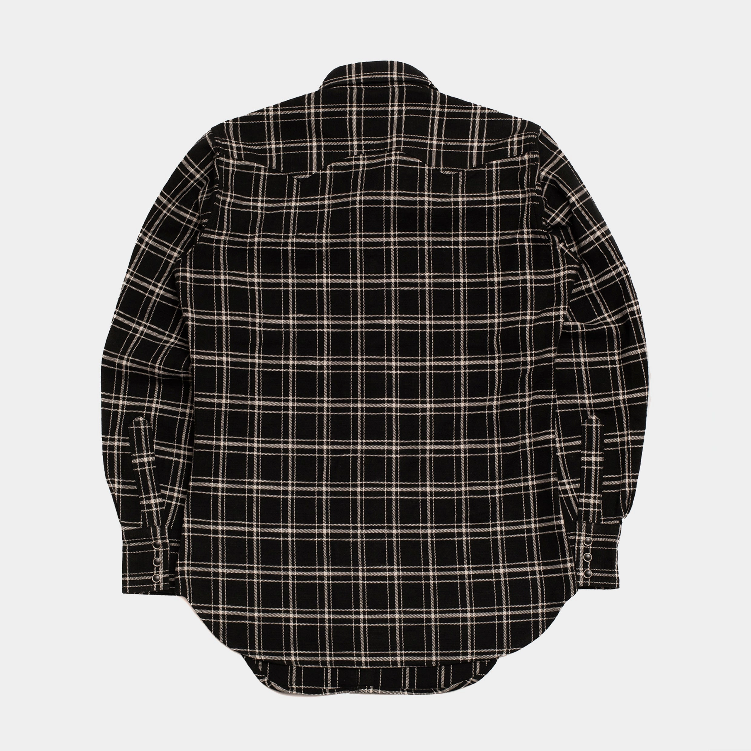 Anti Pill Technology Street Style Sawtooth Westerner Black & White Check