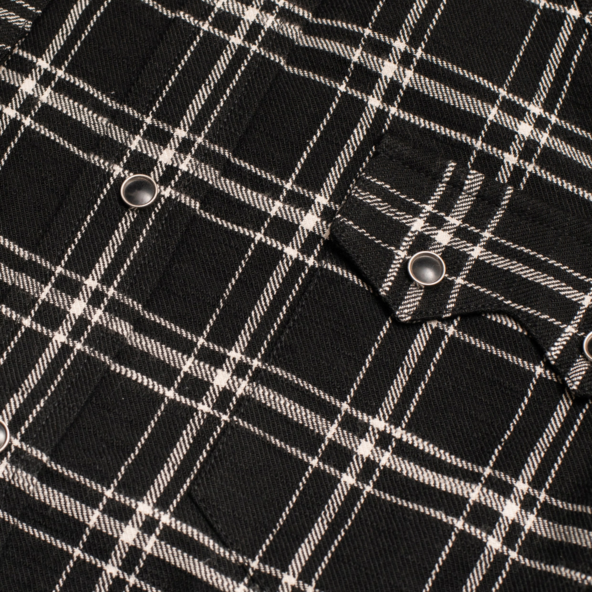 Trendsetting Polished Finish Sawtooth Westerner Black & White Check