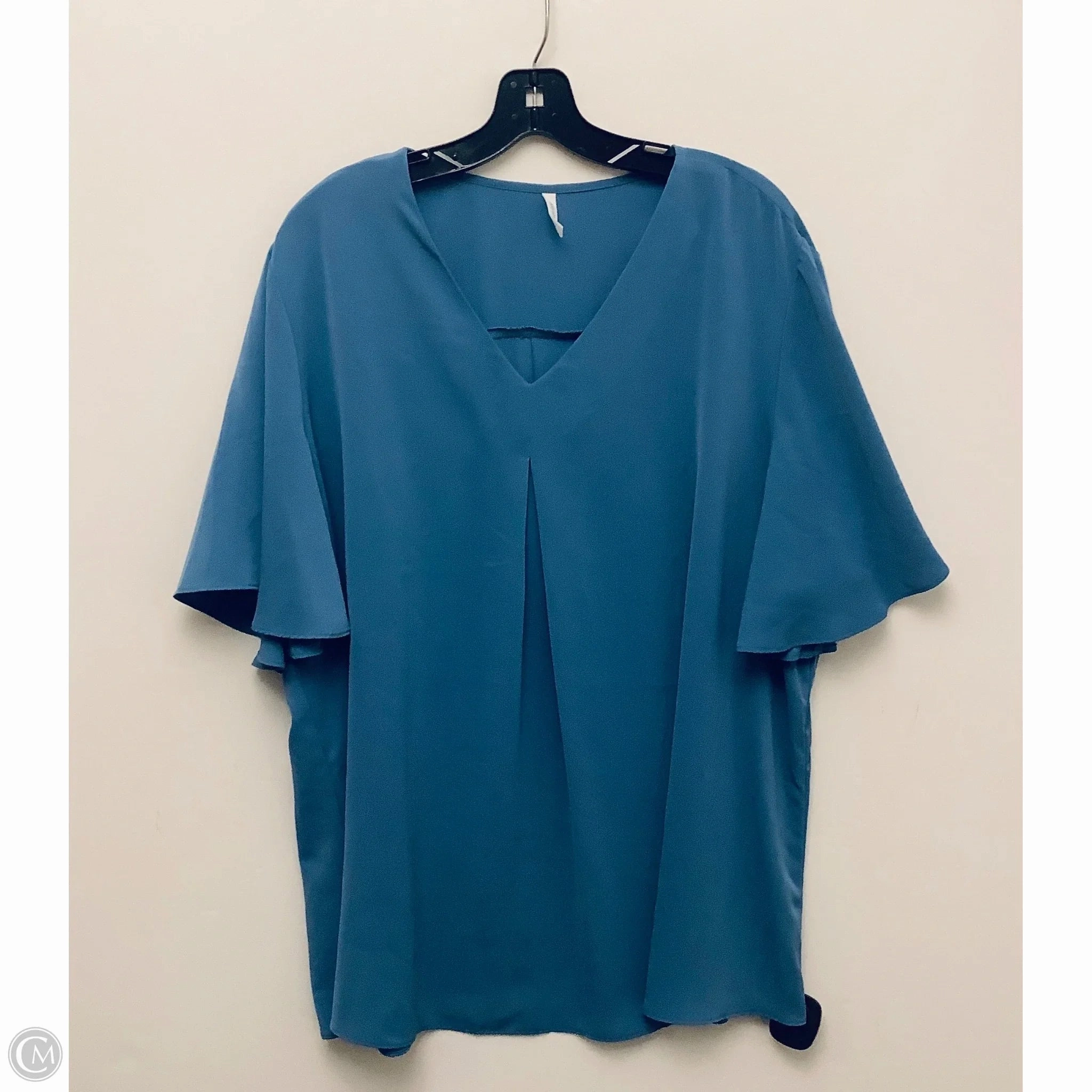 Top Short Sleeve By Clothes Mentor In Blue, Size: 2x Sleek Layers