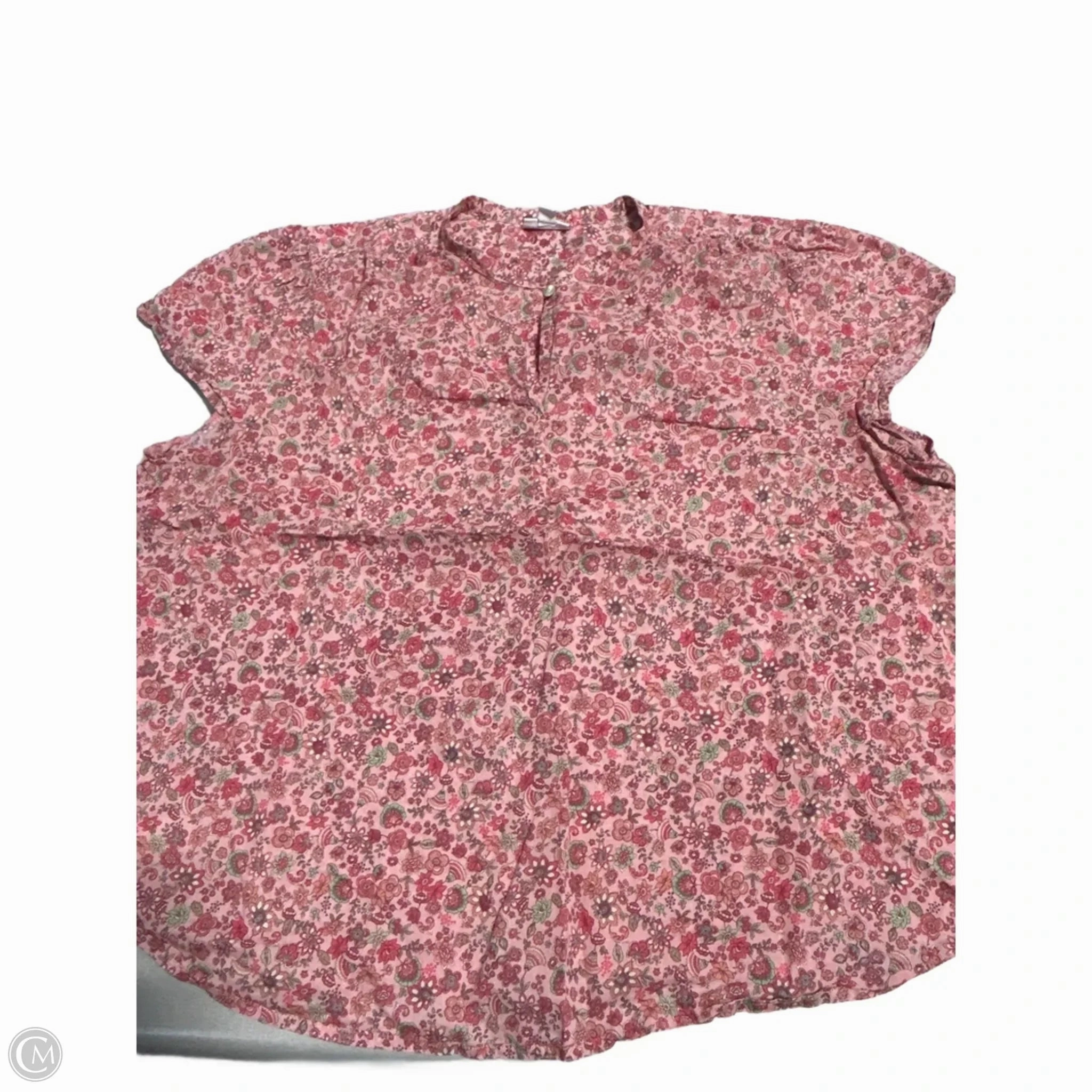 Top Short Sleeve By J. Jill In Floral Print, Size: 3x Comfort and Breathable