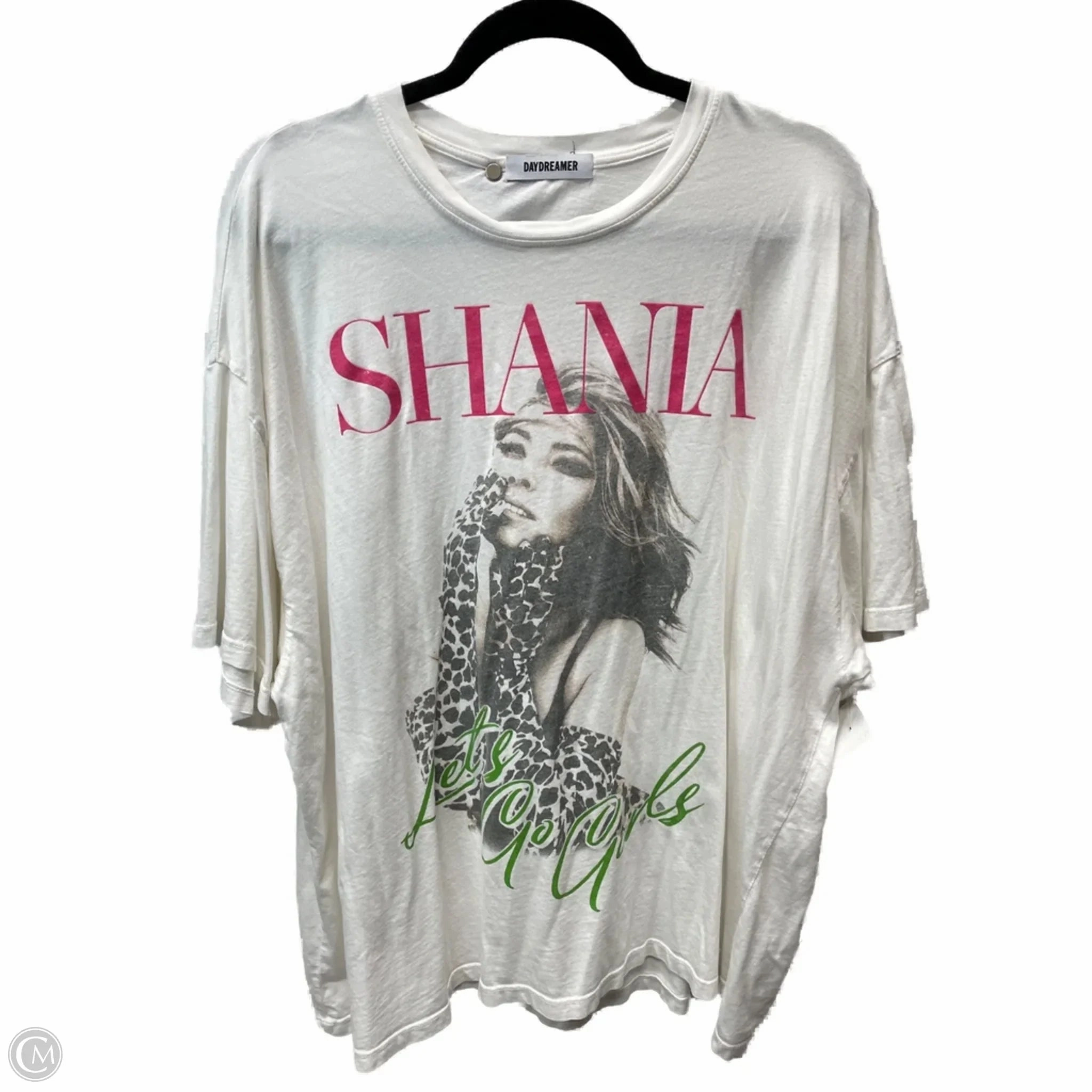 funky Street Trendy Top Short Sleeve Basic By daydreamer In White, Size: 1x