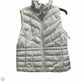 Houndstooth Print Vest Puffer & Quilted By Talbots In Blue, Size: Lp