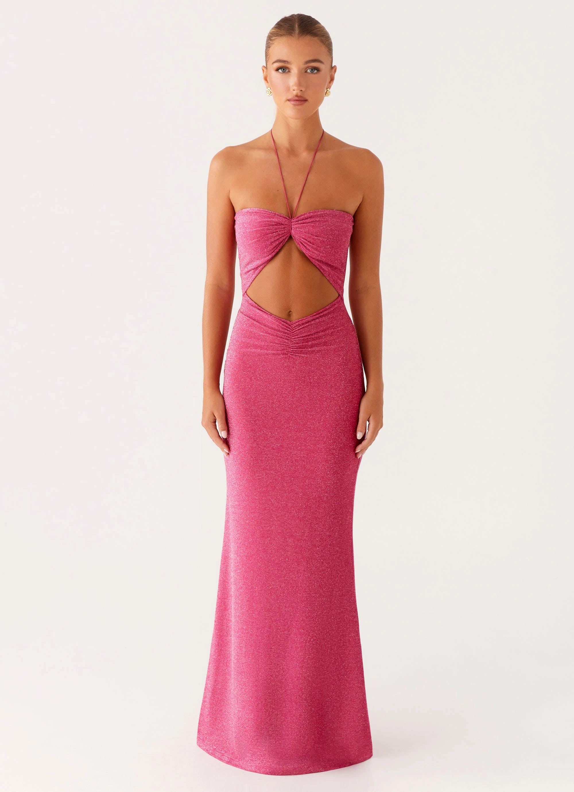 Lorenzo Maxi Dress - Raspberry Feminine Charm Delicate Touch
