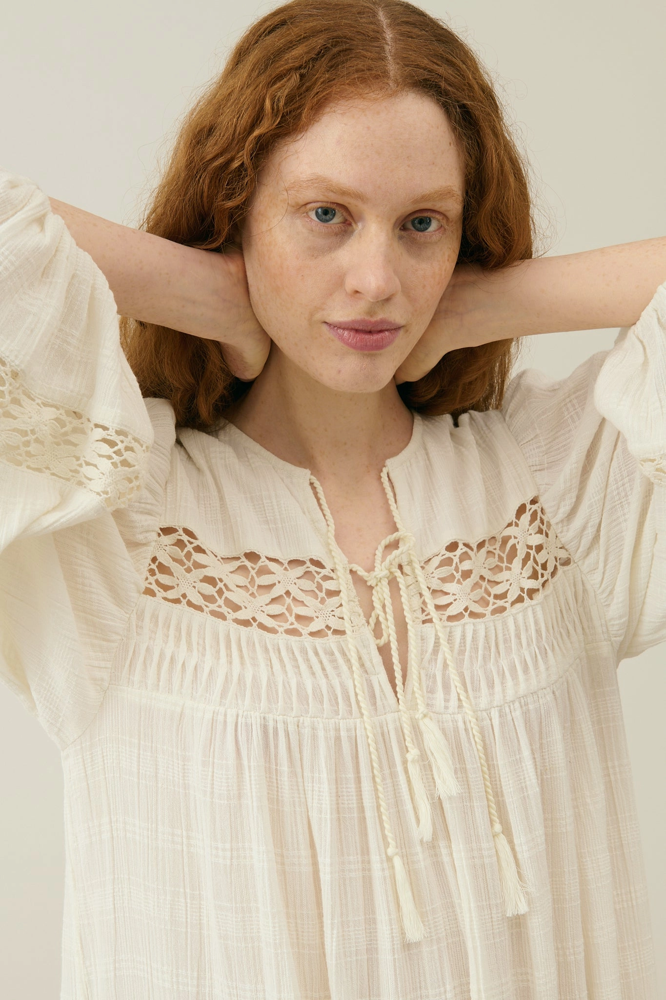 Louise Misha Gypse Dress in Snow Ostuni Checks summer breeze Easy Wrap