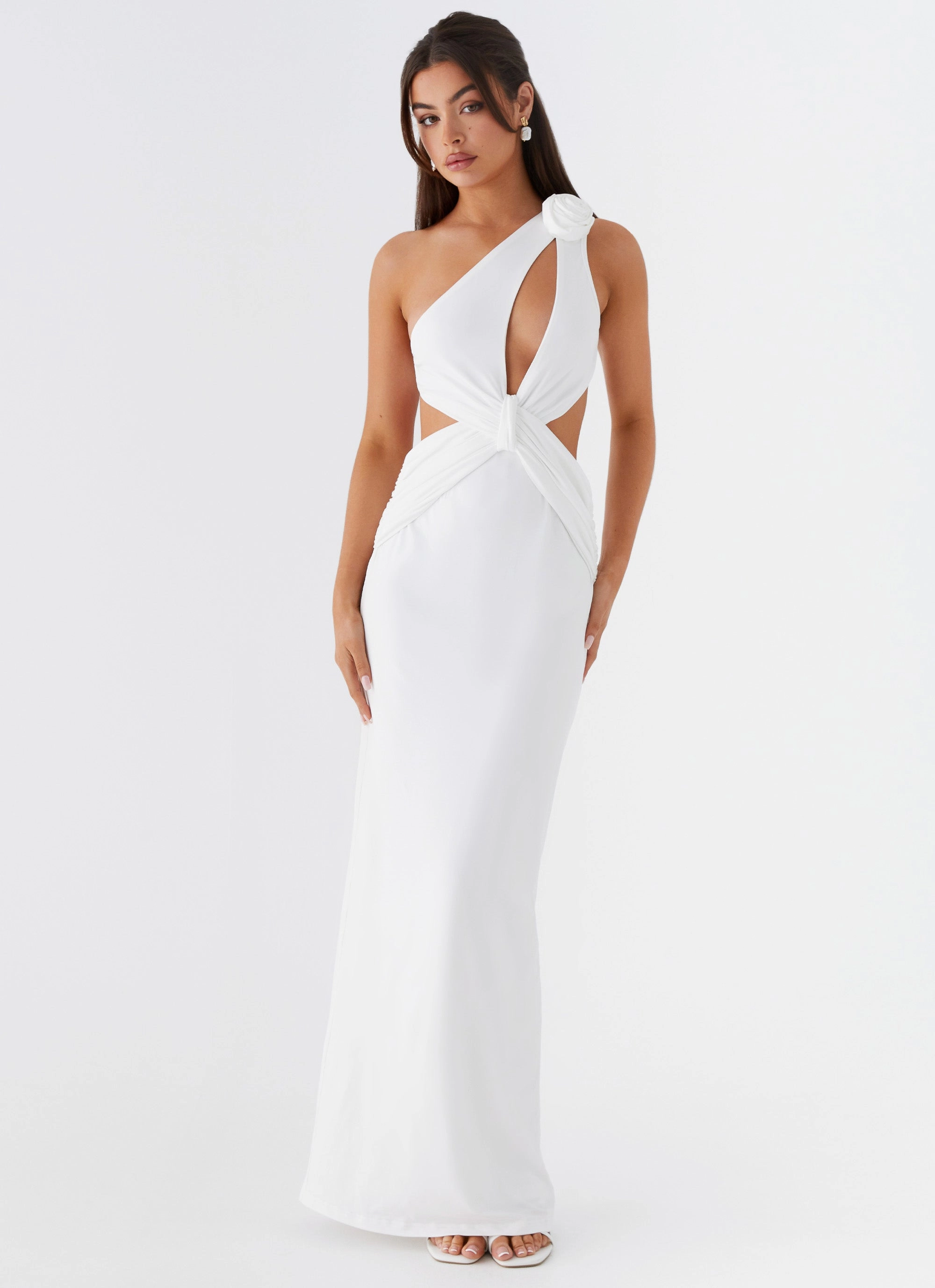 Breathable Lovesome Rosa Maxi Dress - White