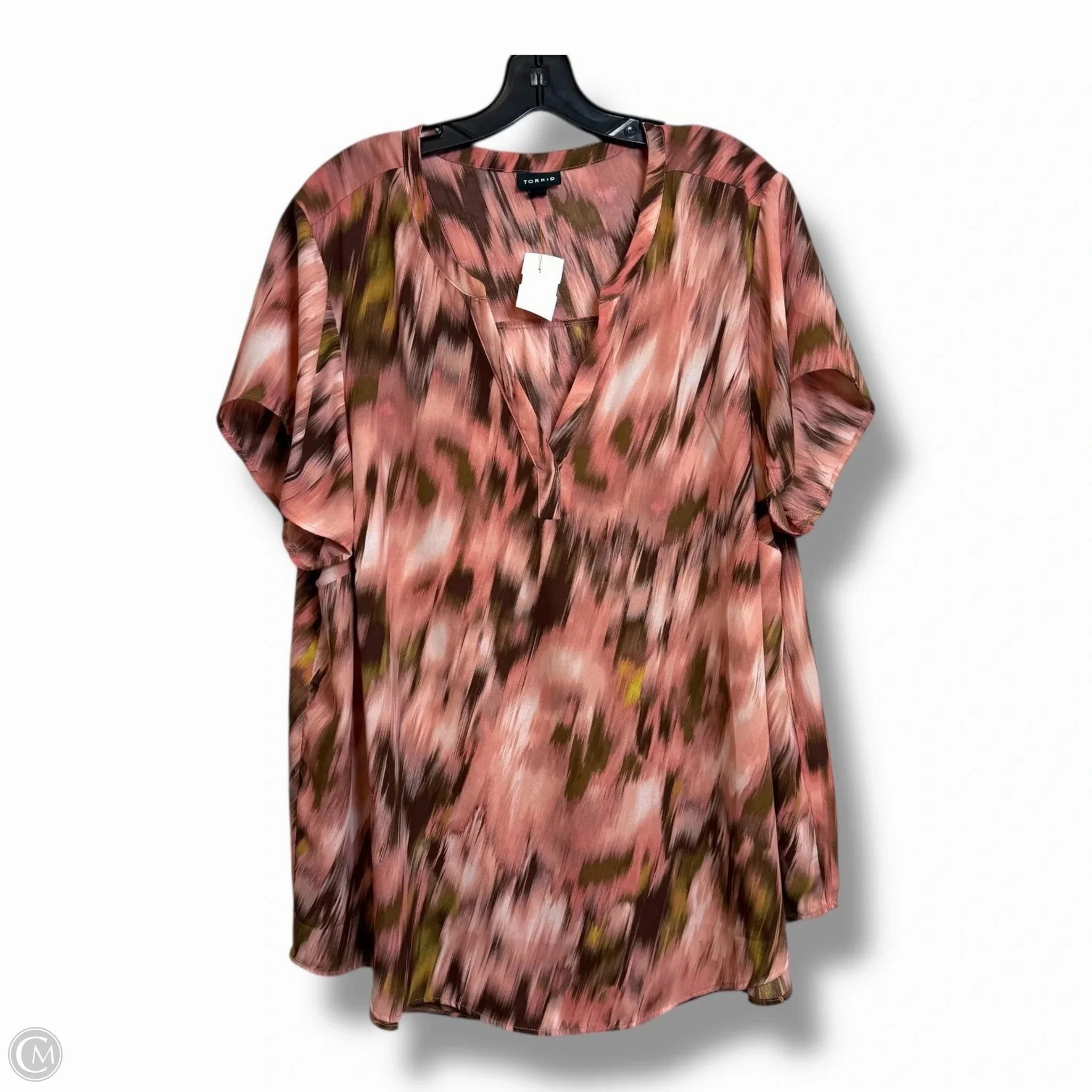 Performance Fit Top Short Sleeve Basic By Torrid In Orange, Size: 3x