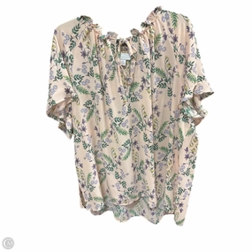 LightweightBlend Top Short Sleeve Basic By Liz Claiborne In Pink, Size: 2x