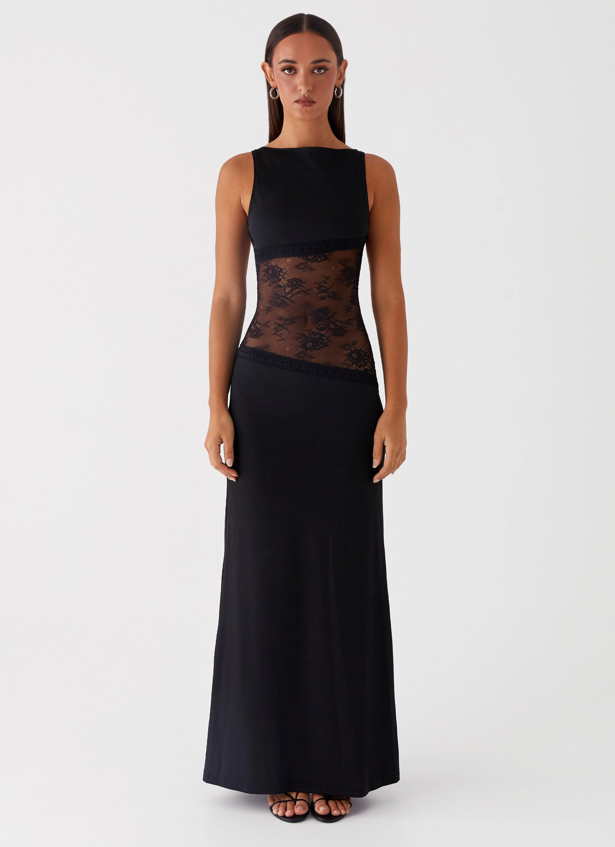 Lucinda Maxi Dress - Black Glam Feel