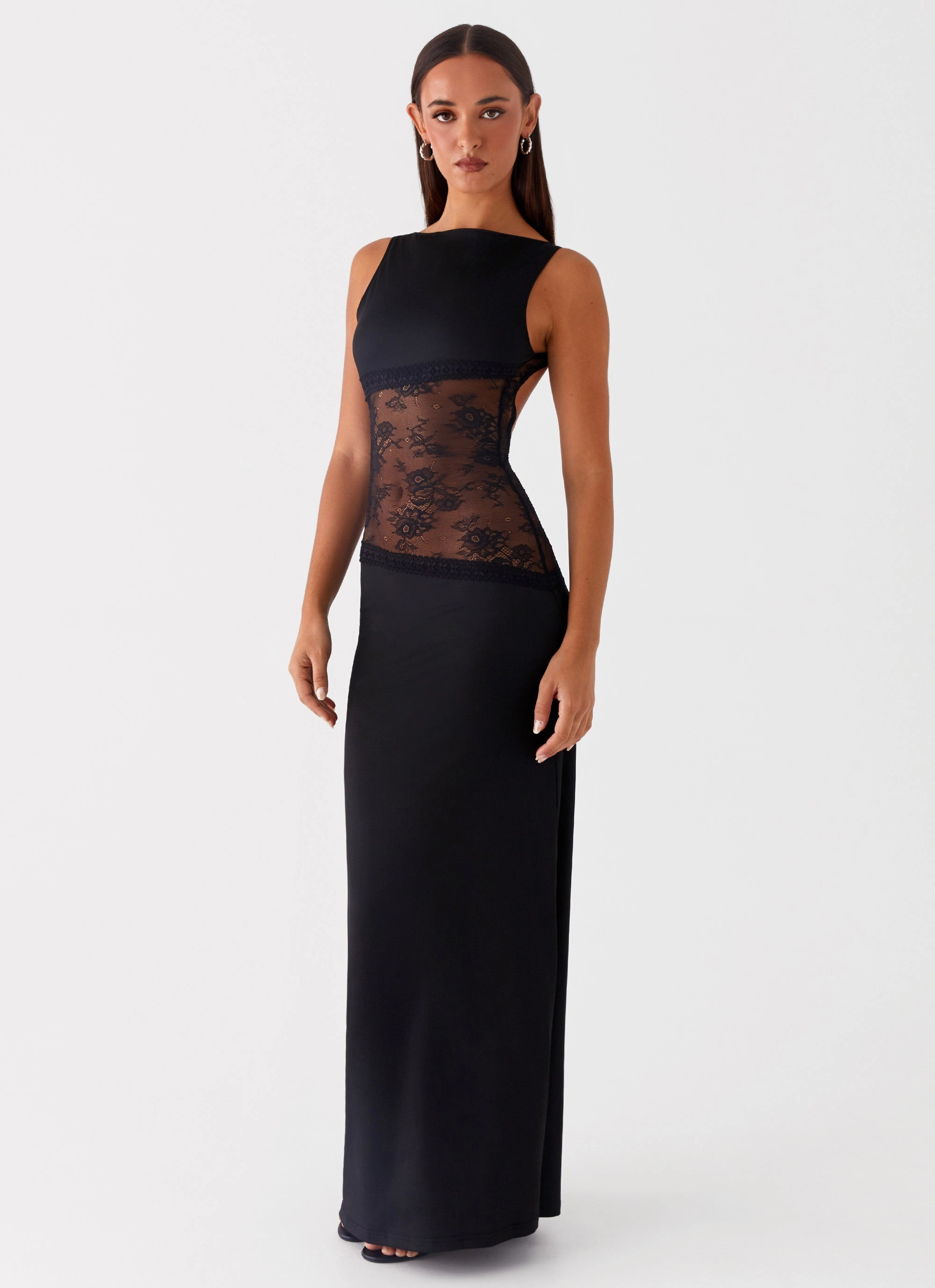 Lucinda Maxi Dress - Black summer look Light Base