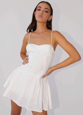 Soft-Lining Endless Summer Mini Dress - White