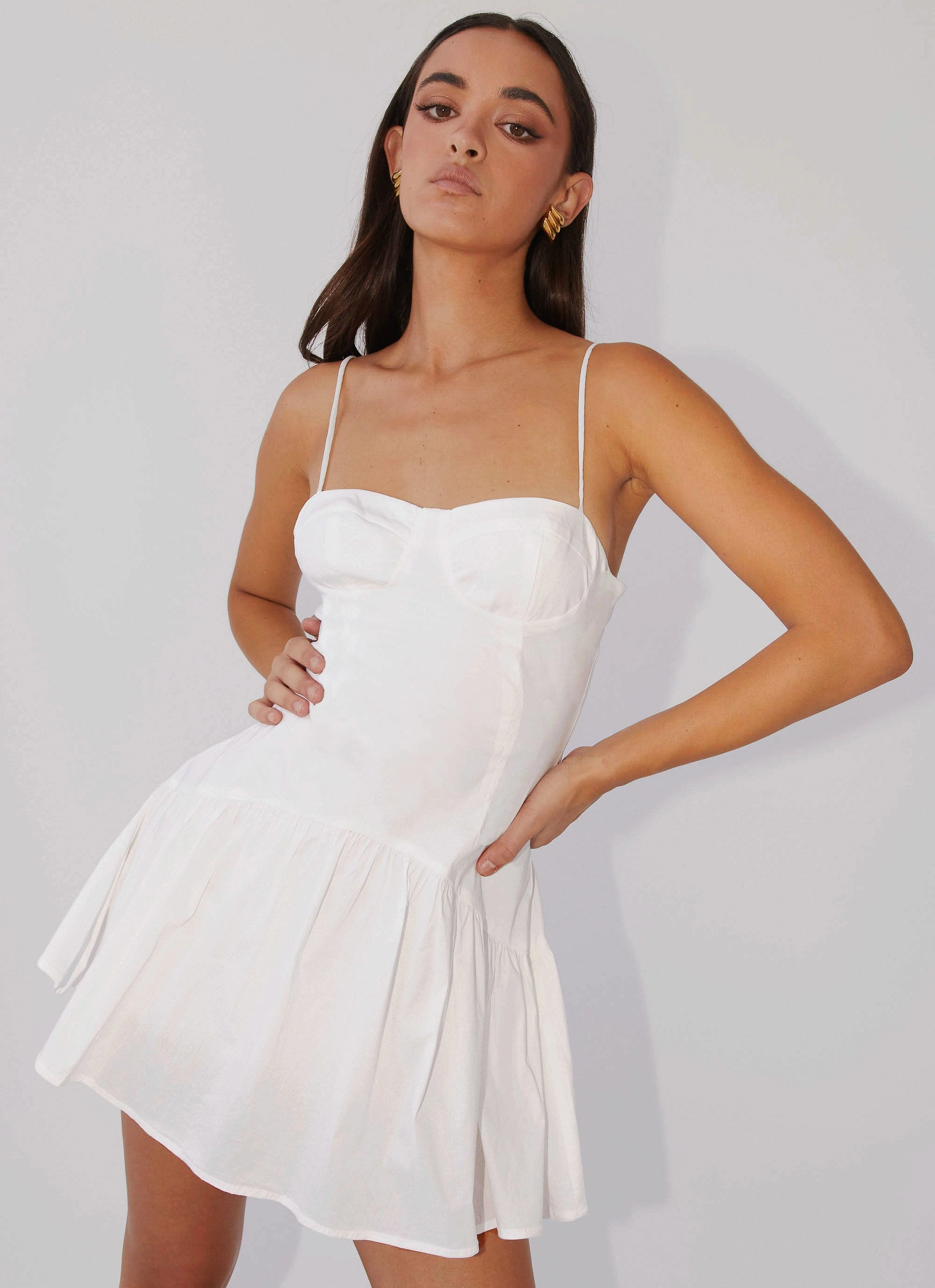 Soft-Lining Endless Summer Mini Dress - White