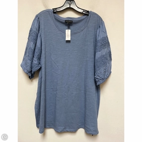 Layered Wear Top Short Sleeve Basic By Lane Bryant In Blue, Size: 3x