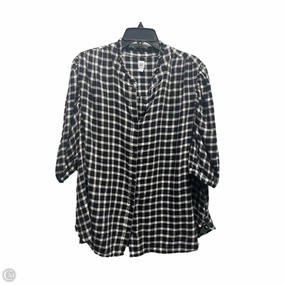 Comfort Wear Fit Comfy Essentials Wear Top Short Sleeve By Gap In Black & White, Size: Xxl