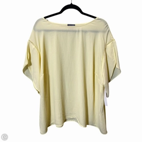 Top Short Sleeve By Vince Camuto In Yellow, Size: 2x ComfortFirst