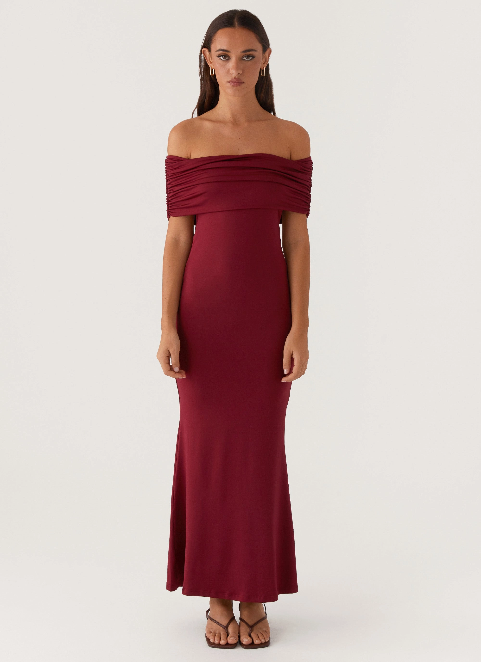 QuickDryTechnology Photo Light Maude Maxi Dress - Maroon