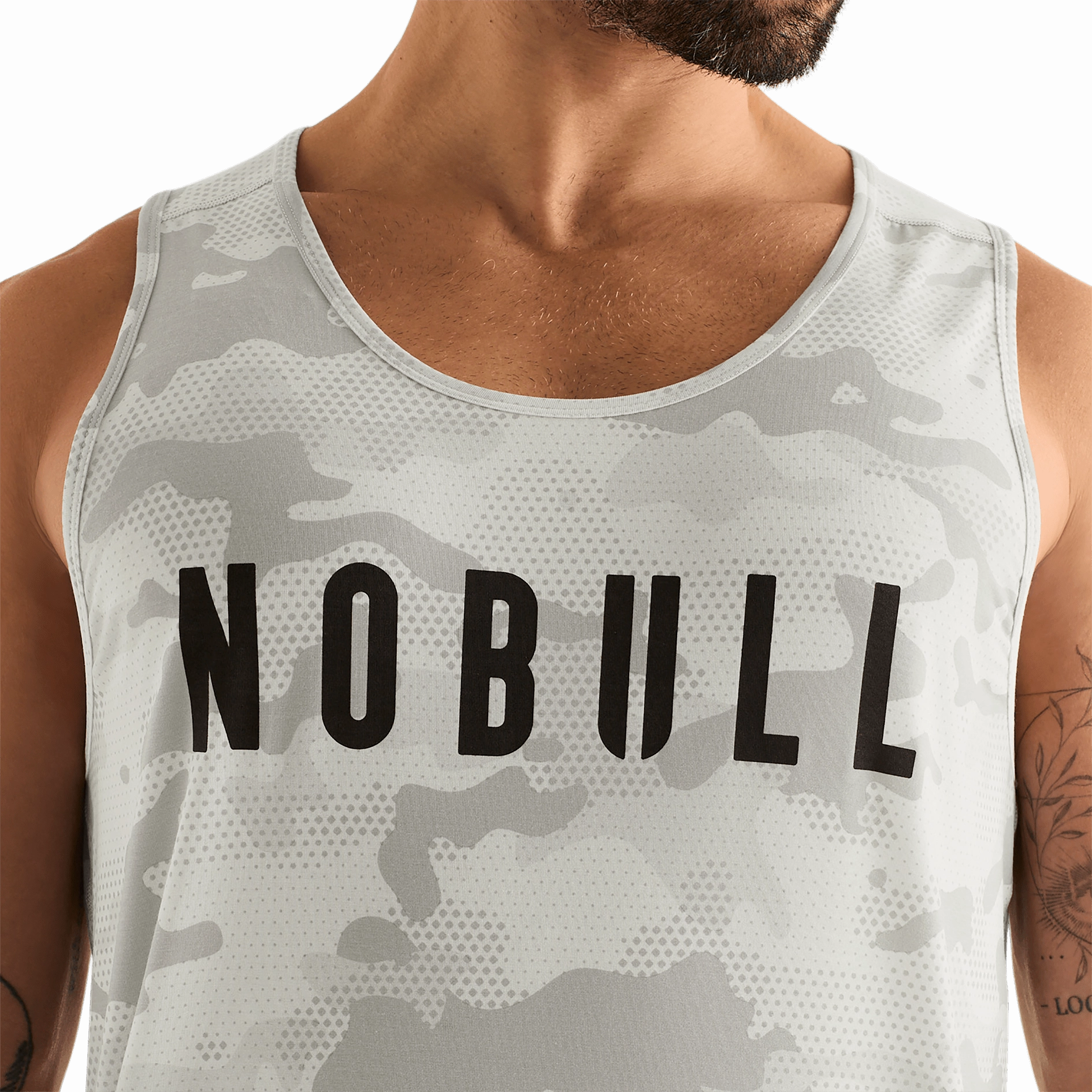 Sheer Overlay Material Men's Camo NOBULL Tank
