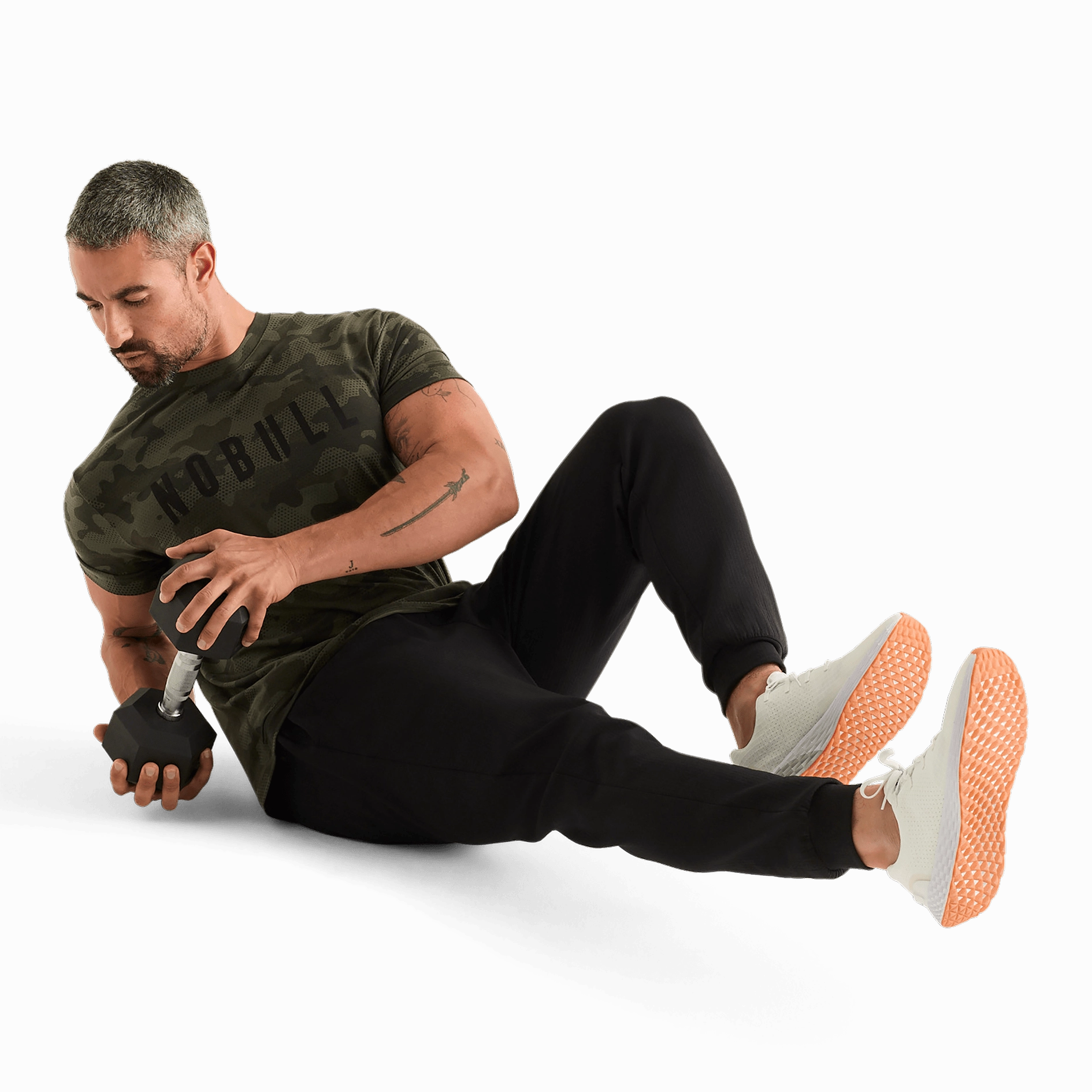 Men's Camo NOBULL Tee DoubleLayeredShoulders