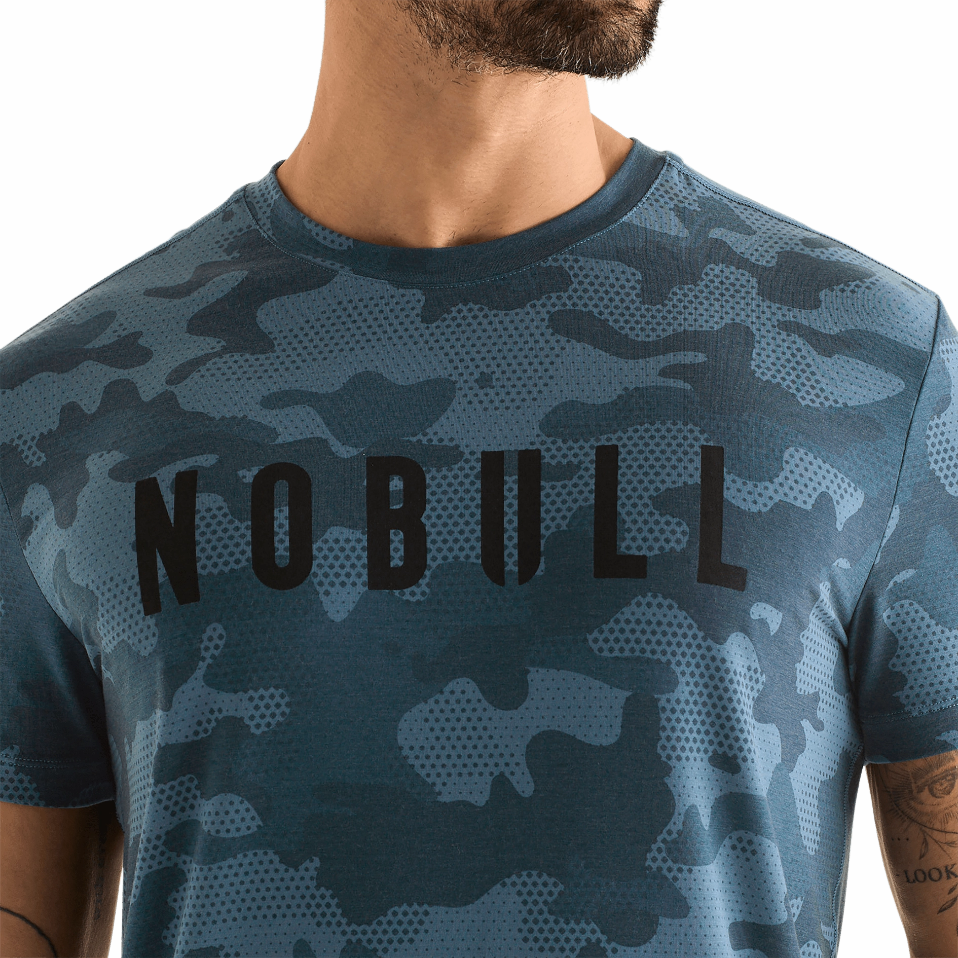 Men's Camo NOBULL Tee Durable Stitch Pattern Cozy Blouse